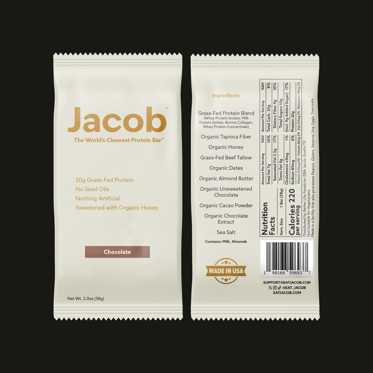 Protein Bar With Grass-Fed Beef Tallow | Jacob